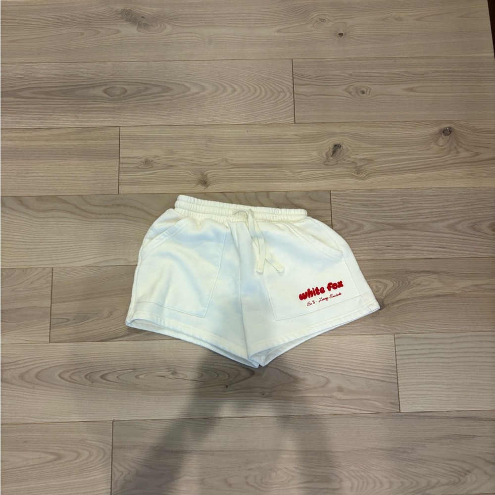 White Fox Boutique Cream Athletic Shorts